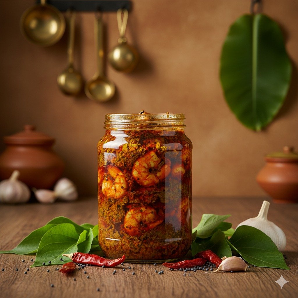 Gongura Prawns Pickle